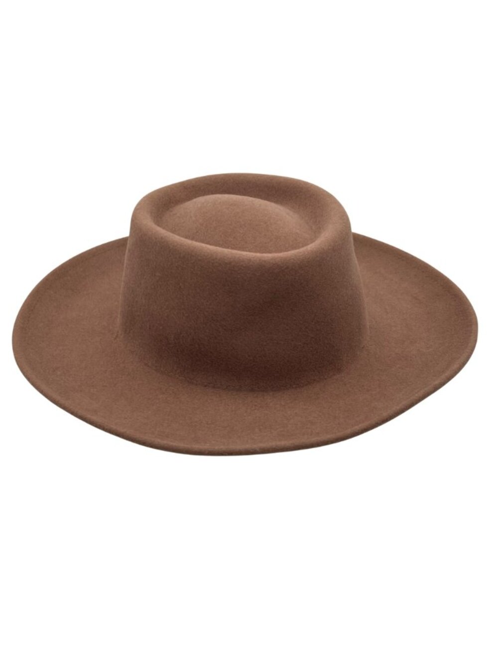 Gigi Pip Brown Australian Wool Wide Brim Womens Girls 53 Youth Hat S/M Adj Band - Picture 7 of 16